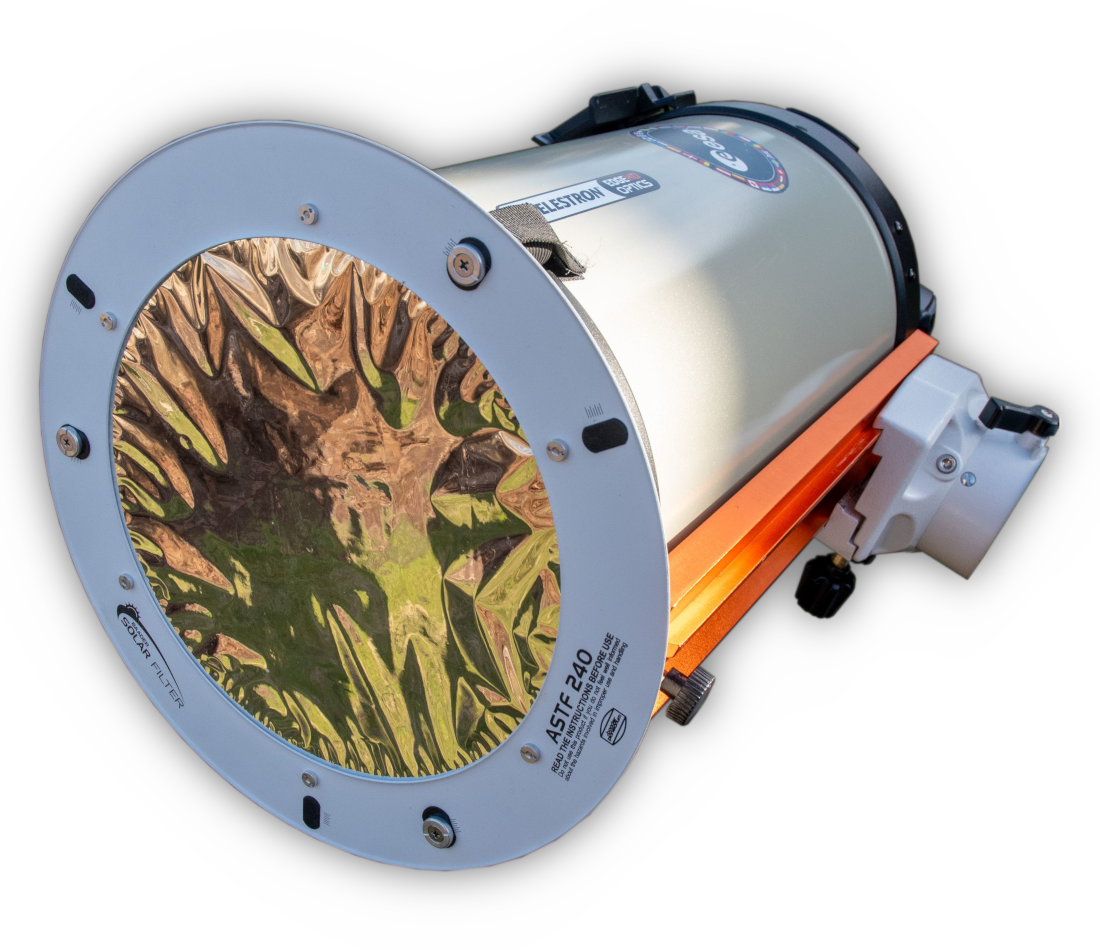 Teleskoop valge valguse päikesefiltriga